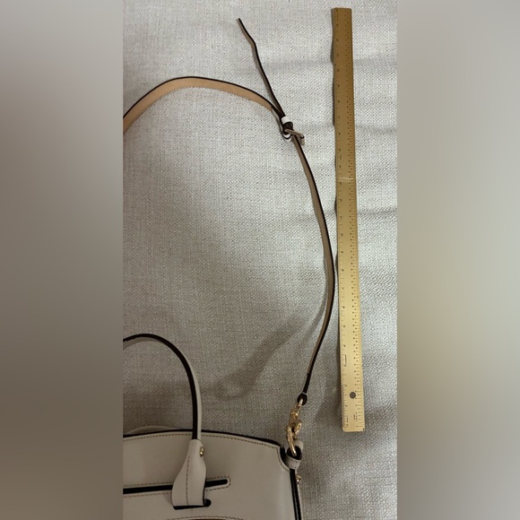 Dooney & Bourke EUC- Beacon Woven & Leather Satchel Beacon Tan and cream Handbag - Picture 16 of 16